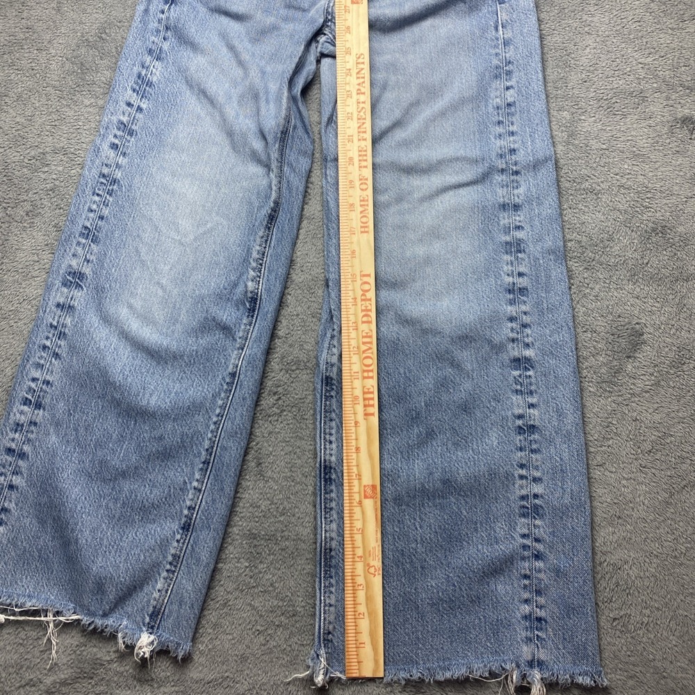 American Eagle Jeans Womens Size 0 Blue Super High Rise Baggy Wide Leg, Denim - Picture 7 of 16